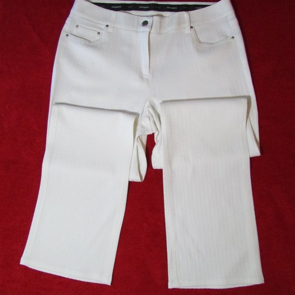 Sharagano White 5 Pocket Pants Stretch Perfect! - Picture 3 of 8
